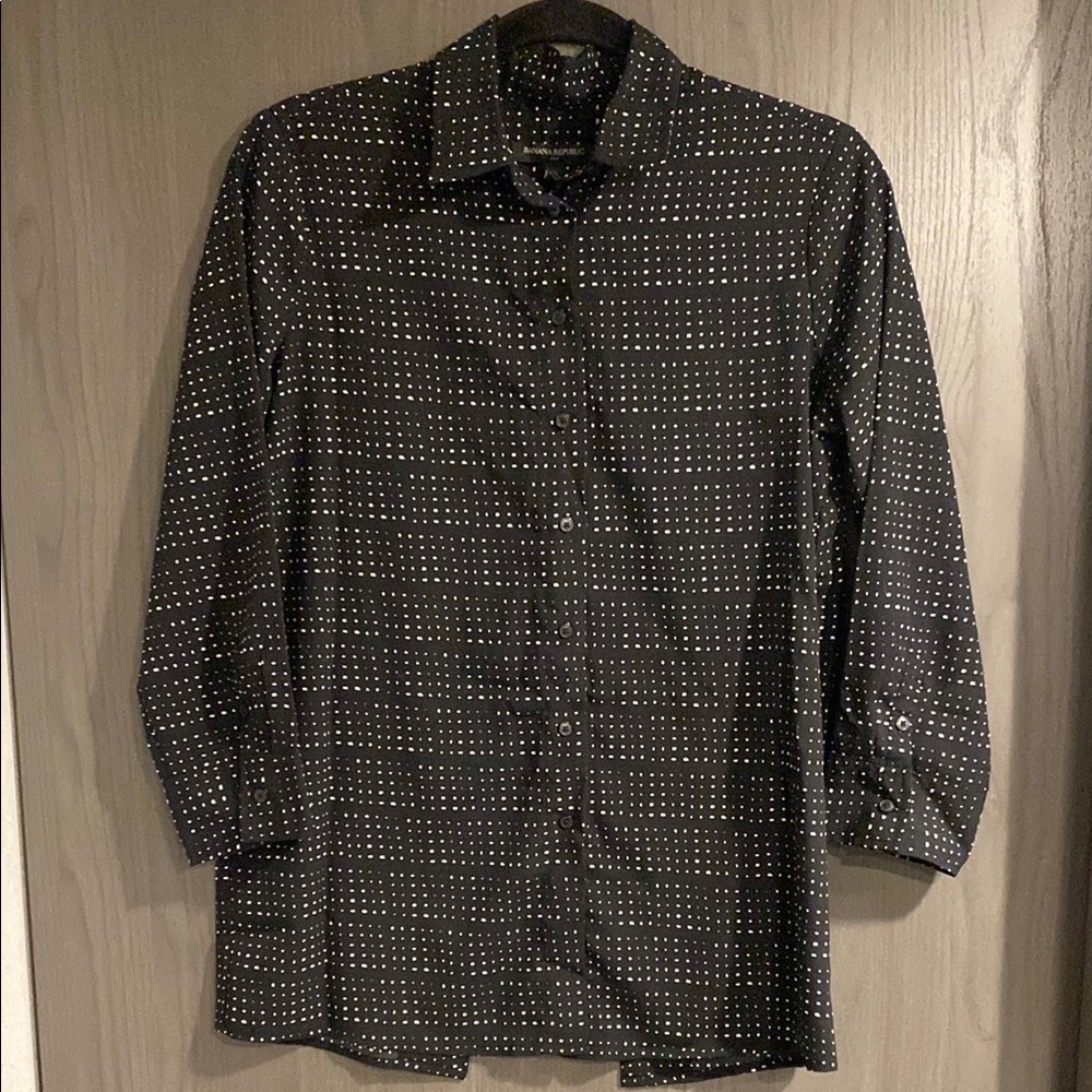 Banana Republic Dark Button Down with White Dots